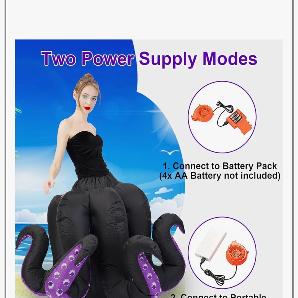 Women's Ursula (Little Mermaid) Inflatable Costume
